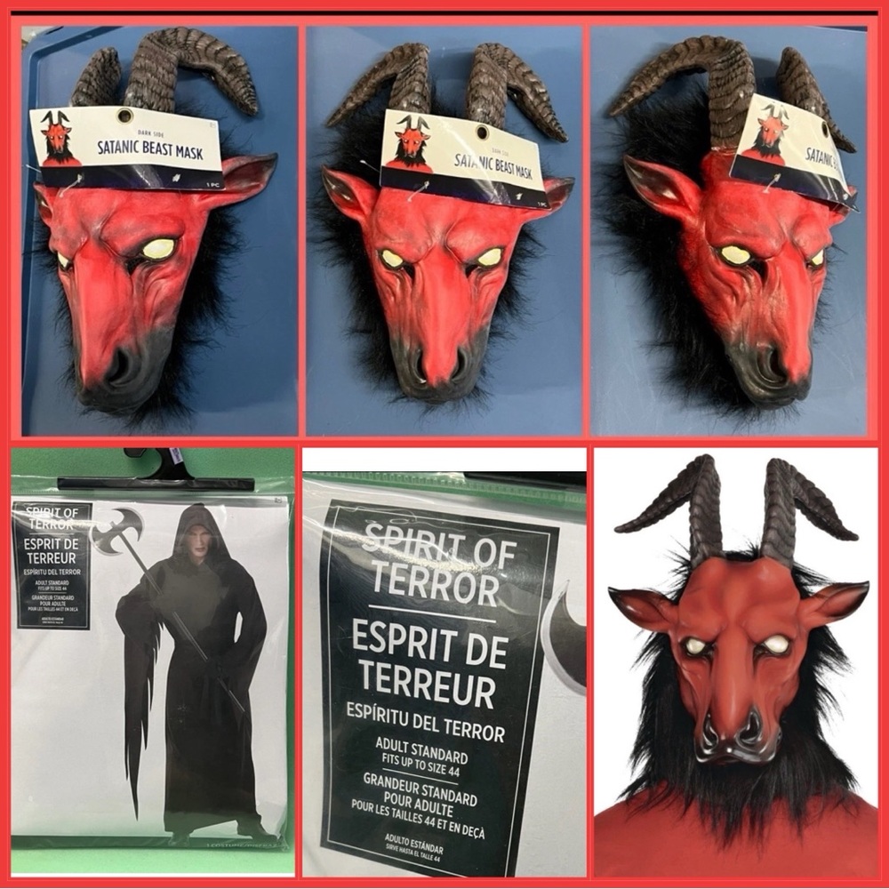 Baphomet Goat Devil Beast Mask with ROBE NEW